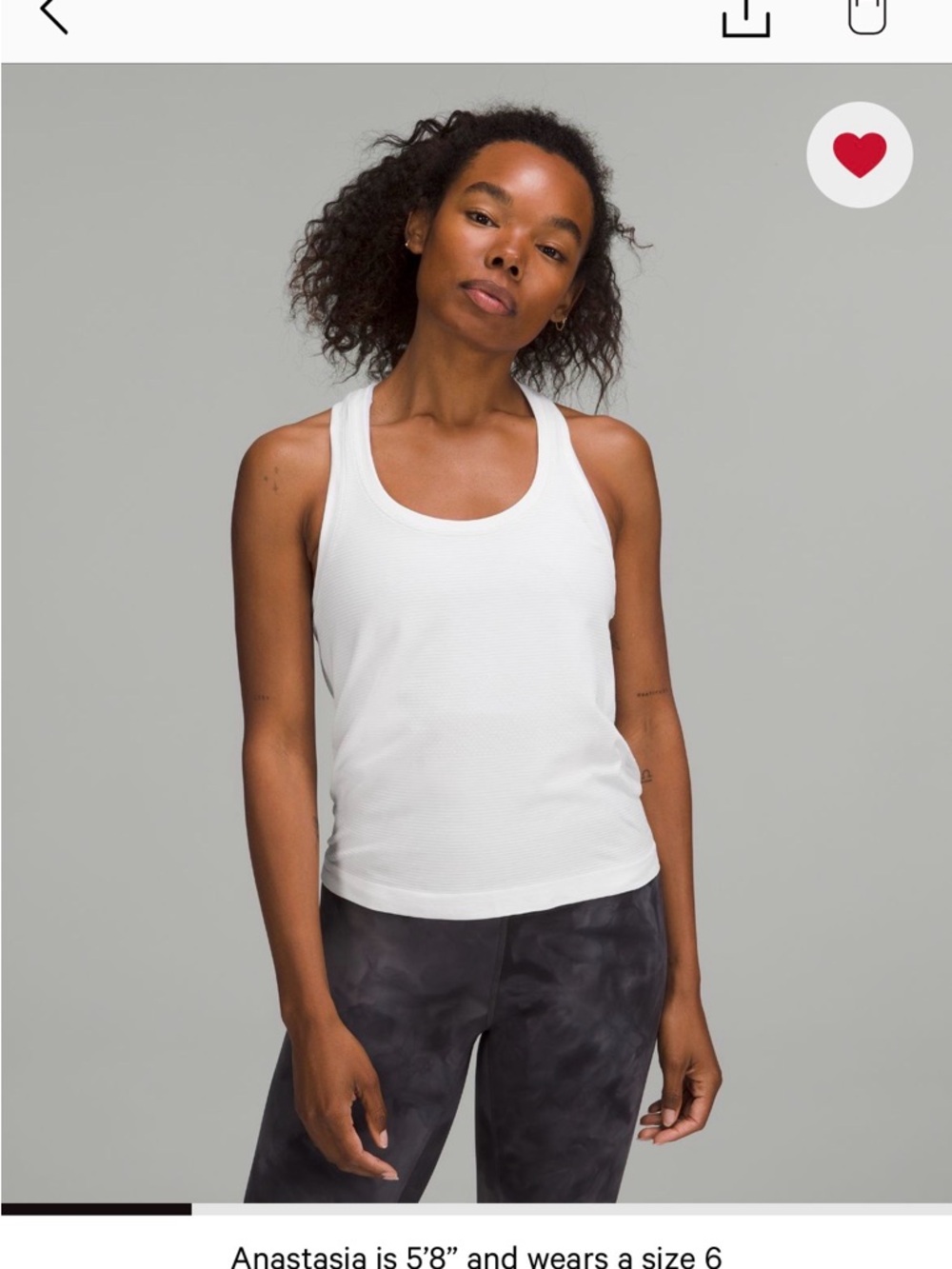 Lululemon white swiftly tech racerback tank waist length